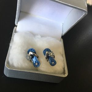 Blue Flip Flop Earrings